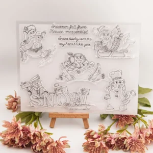 Snowman Ski Clear Stamp Set - main product photo | clear stamp