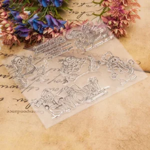 Snowman Ski Clear Stamp Set - lifestyle photo | clear stamp