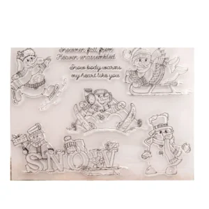 Snowman Ski Clear Stamp Set - packaging photo | clear stamp