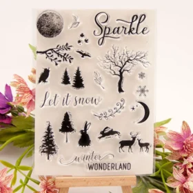 Sparkle Animal Tree Stamp Set