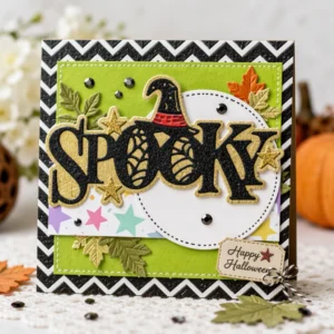 Spooky Halloween Witch Hat Card Realistic 02