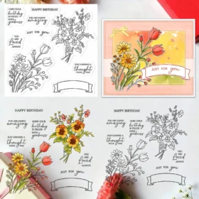 Sumflying Spring Flowers Tulips Clear Stamps