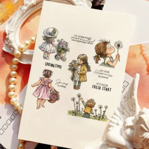 Spring Girls Clear Stamps 04