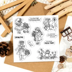 Spring Girls Clear Stamps 05