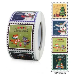 Sumflying Square Christmas Decorative Seal Stickers Sumflying Square Christmas Decorative Seal Stickers - image 7