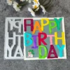 Square with Happy Birthday Metal Cutting Dies Back View - 240-DC-1837