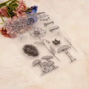 Squirrel Flower Clear Stamp Set - lifestyle photo | clear stamp