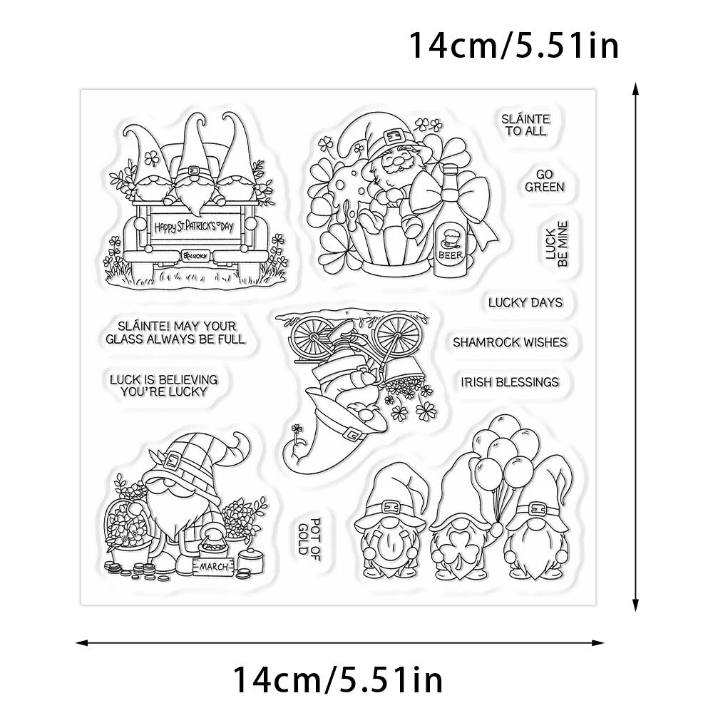 St Patricks Day Gnomes Clear Stamps 02 St Patricks Day Gnomes Clear Stamps 02
