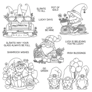 Sumflying St Patricks Day Gnomes Clear Stamps St Patricks Day Gnomes Clear Stamps 04