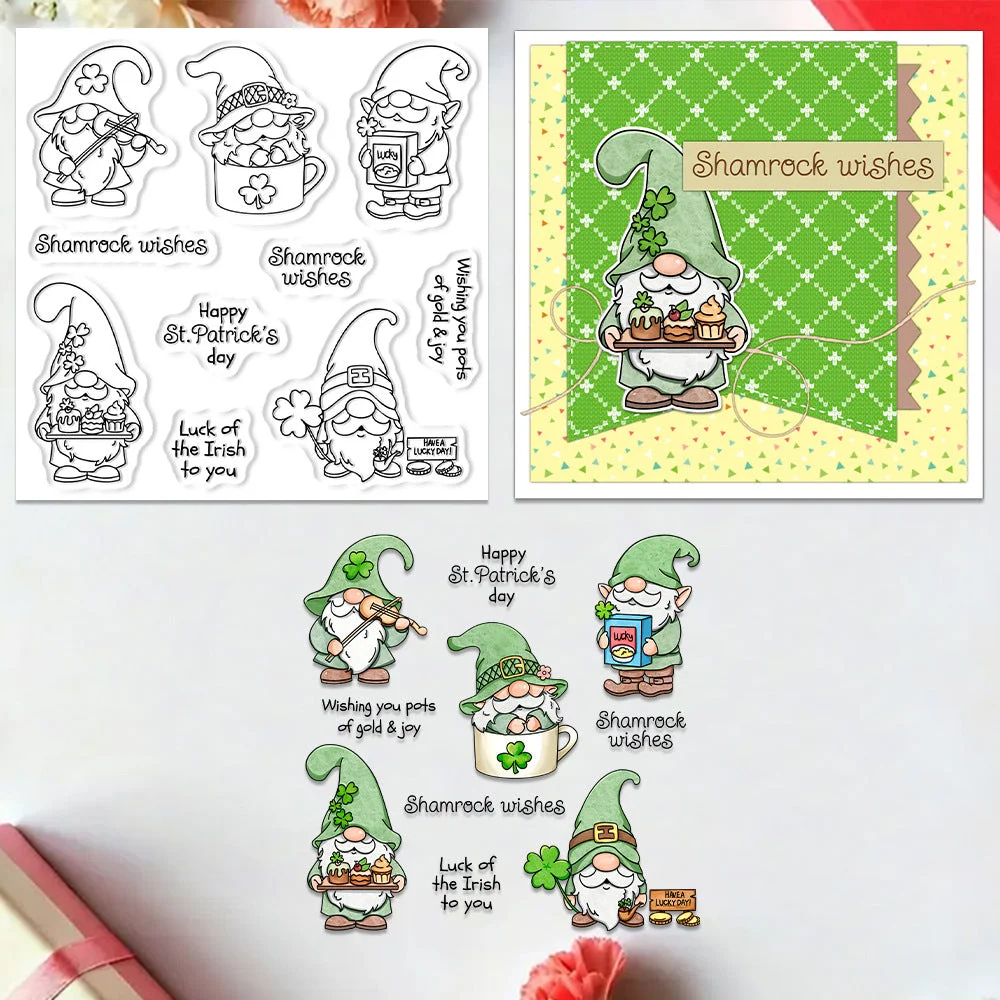 St Patricks Gnomes Clear Stamps 01 St Patricks Gnomes Clear Stamps 01