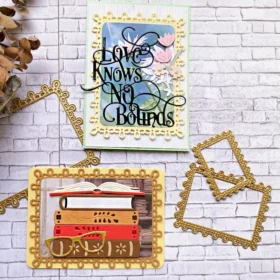 Sumflying Stackable Rectangular Lace Frame Cutting Dies