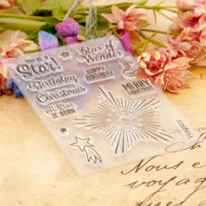 Starry Christmas Clear Stamp Set - lifestyle photo | clear stamp