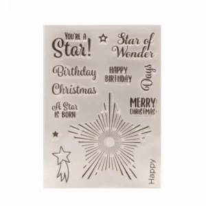Starry Christmas Clear Stamp Set - packaging photo | clear stamp
