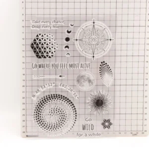 Starry Point Moon Stamp Set - lifestyle photo | clear stamp