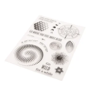 Starry Point Moon Stamp Set - packaging photo | clear stamp