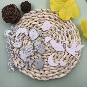 Stork with Baby Metal Cutting Dies