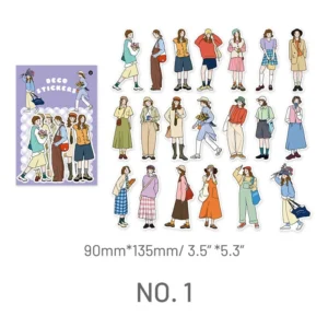 Cute Cartoon Character Washi Sticker Pack Cute Cartoon Character Washi Sticker Pack