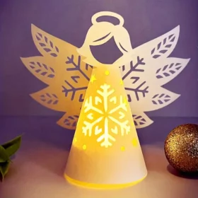 Sumflying Angel with Snowflake Cutting Die Cuts
