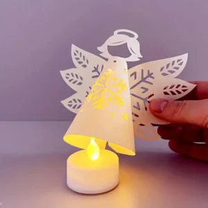 Sumflying Angel with Snowflake Cutting Die Cuts Side View - SUM-DM06264