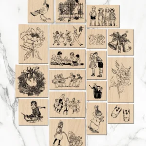 Sumflying Antique Christmas Wood Rubber Stamp Sumflying Antique Christmas Beech Wood Rubber Stamp