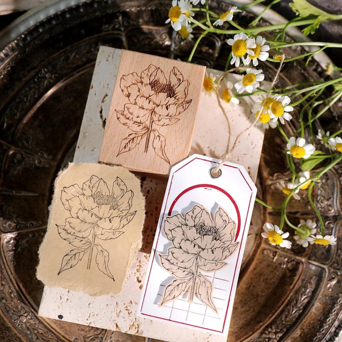Sumflying Antique Christmas Wood Rubber Stamp Sumflying Antique Christmas Beech Wood Rubber Stamp - detail image 12
