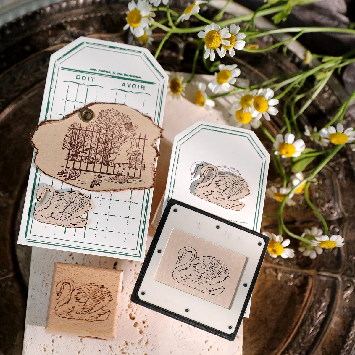 Sumflying Antique Christmas Wood Rubber Stamp Sumflying Antique Christmas Beech Wood Rubber Stamp - detail image 13