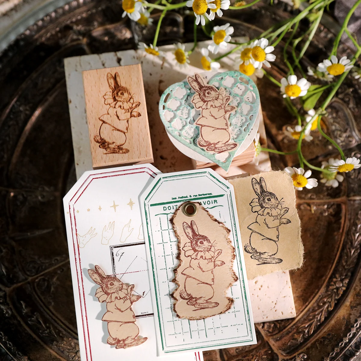 Sumflying Antique Christmas Wood Rubber Stamp Sumflying Antique Christmas Beech Wood Rubber Stamp - detail image 15