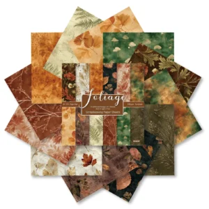 Sumflying Autumn Foliage 24PCS Scrapbook Paper & Cardstock