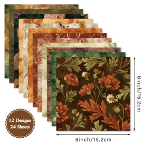 Sumflying Autumn Foliage 24PCS Scrapbook Paper & Cardstock Sumflying Autumn Foliage 24PCS Scrapbook Paper & Cardstock