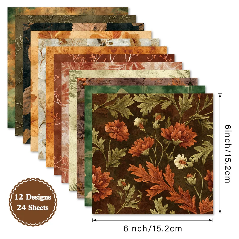Sumflying Autumn Foliage 24PCS Scrapbook Paper & Cardstock Sumflying Autumn Foliage 24PCS Scrapbook Paper & Cardstock