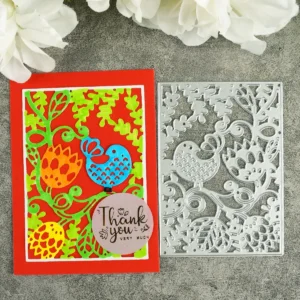 Sumflying Sumflying Bird Floral Frame Metal Cutting Dies - product photo 2 of 4