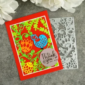 Sumflying Bird Floral Frame Metal Cutting Dies