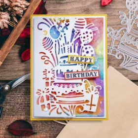 Sumflying Birthday Cake Border Cutting Dies Scrapbooking Die-Cuts