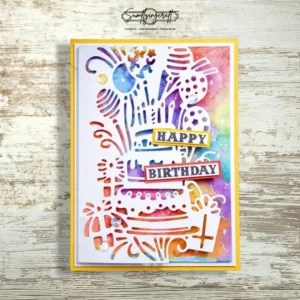 Sumflying Birthday Cake Border Cutting Dies Scrapbooking Die-Cuts Side View - SUM-DM04494-2