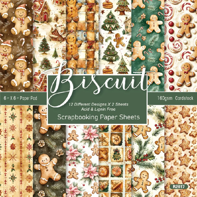 Sumflying Biscuit Gingerbread 24PCS Scrapbook Paper & Cardstock Sumflying Biscuit Gingerbread 24PCS Scrapbook Paper & Cardstock