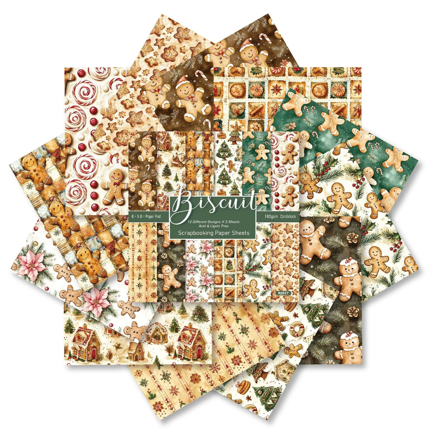 Sumflying Biscuit Gingerbread 24PCS Scrapbook Paper & Cardstock Sumflying Biscuit Gingerbread 24PCS Scrapbook Paper & Cardstock
