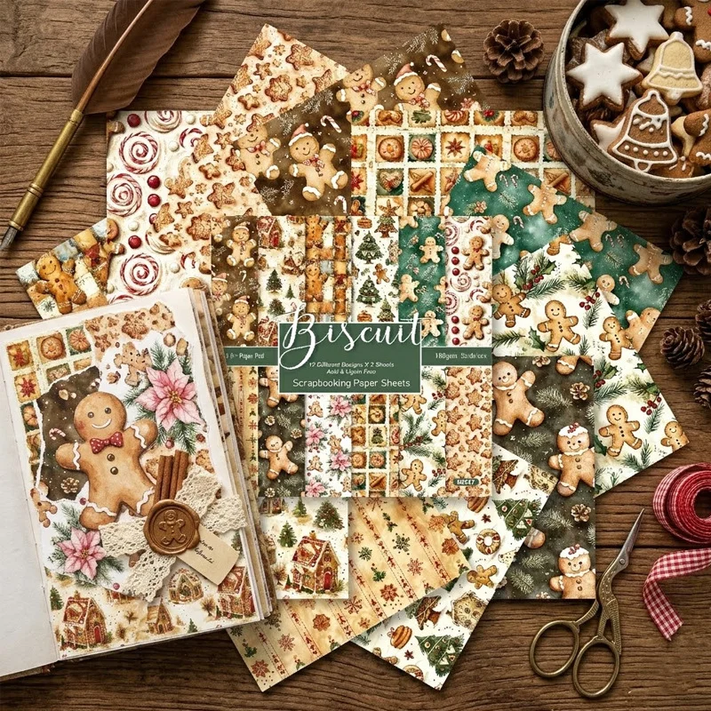 Sumflying Biscuit Gingerbread 24PCS Scrapbook Paper & Cardstock Sumflying Biscuit Gingerbread 24PCS Scrapbook Paper & Cardstock