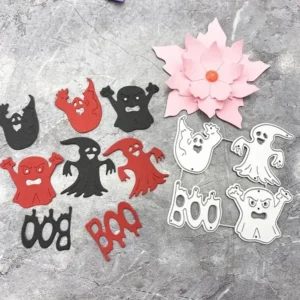 Sumflying Boo Ghost Cutting Die Cuts Side View - SUM2508-LG24-6957