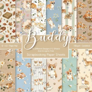 Sumflying Buddy 24PCS Scrapbook Paper & Cardstock