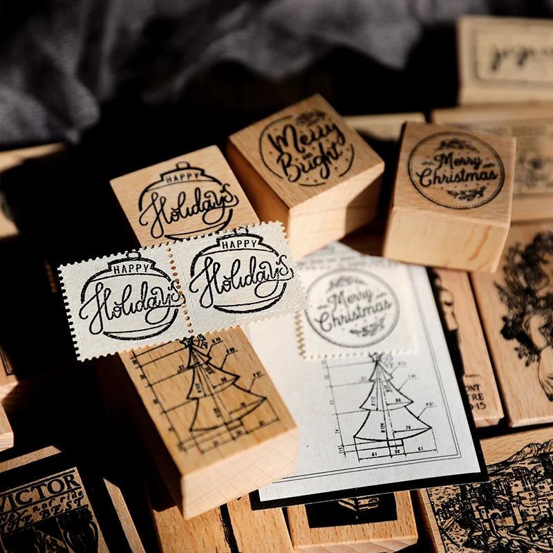Sumflying Christmas Series Beech Wood Rubber Stamp Sumflying Christmas Series Beech Wood Rubber Stamp