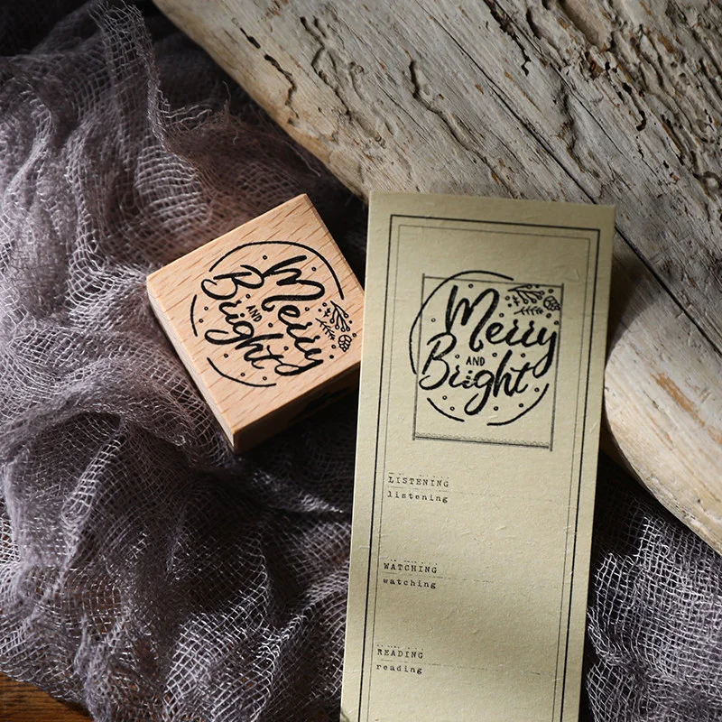 Sumflying Christmas Series Wood Rubber Stamp Sumflying Christmas Series Beech Wood Rubber Stamp - detail image 3