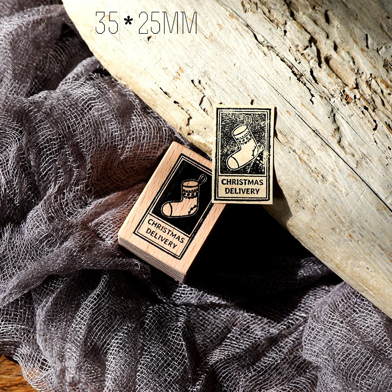 Sumflying Christmas Series Wood Rubber Stamp Sumflying Christmas Series Beech Wood Rubber Stamp - detail image 6
