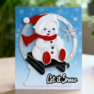 Sumflying Christmas Snowman Sled Cutting Dies Main View - SUM2509-DM01287