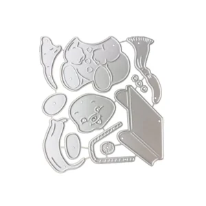 Sumflying Christmas Snowman Sled Cutting Dies Detail View - SUM2509-DM01287