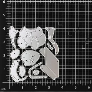 Sumflying Christmas Snowman Sled Cutting Dies Side View - SUM2509-DM01287