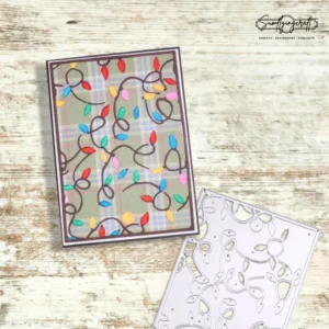 Sumflying Christmas String Lights Background Cutting Dies Side View - SUM2509-StringLights