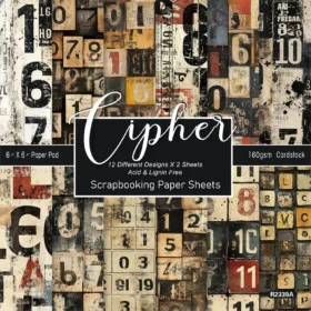Sumflying Cipher 24PCS Scrapbook Paper & Cardstock