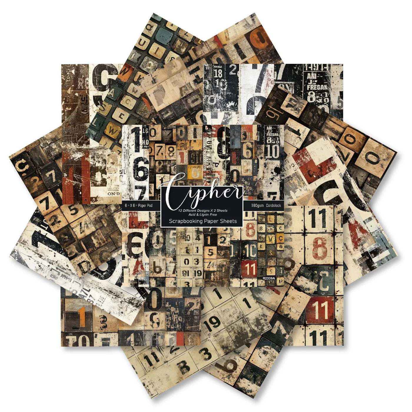 Sumflying Cipher 24PCS Scrapbook Paper & Cardstock Sumflying Cipher 24PCS Scrapbook Paper & Cardstock