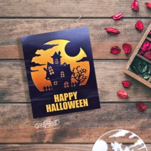 Sumflying Circular Spooky Castle Cutting Die Cuts Back View - SUM2508-LG24-6962