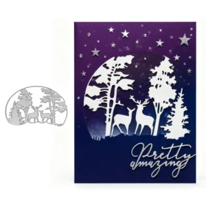 Sumflying Circular Woodland Deer Cutting Dies Side View - SUM2509-DM00802